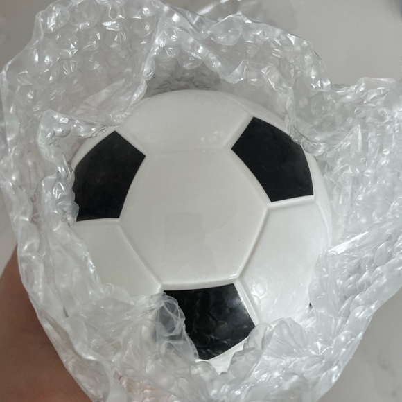 RARE Tiffany & Co. Soccer Ball Piggy Bank Saving Money Coins Made In Ireland - Picture 6 of 10